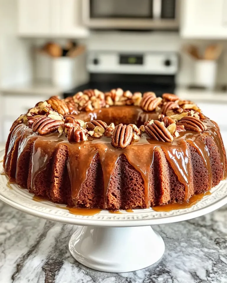 Indulge in Autumn Bliss with Our Apple Pecan Cake with Caramel Glaze - Featured Image