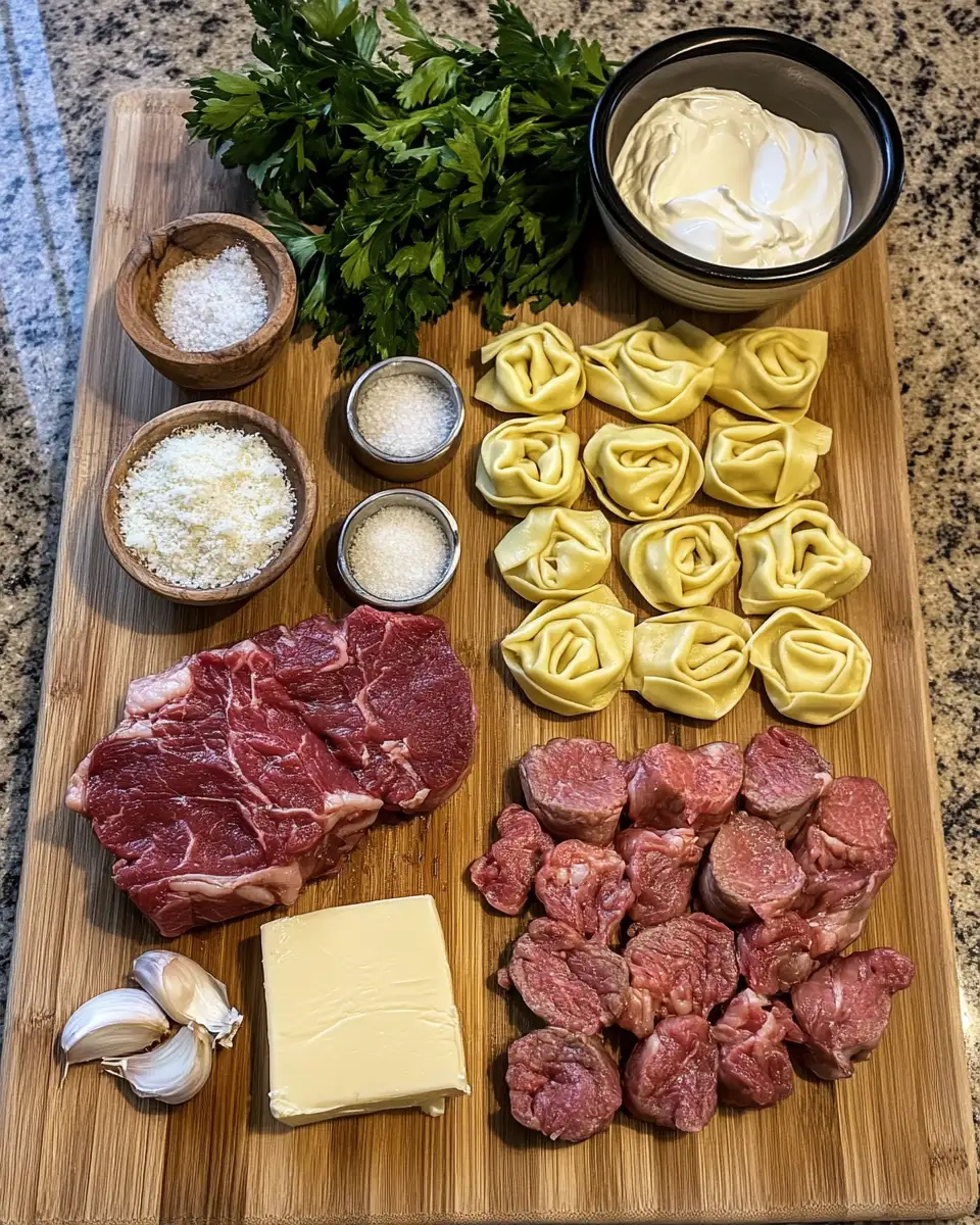 Ingredients for Indulge in the Ultimate Comfort: Buttery Steak Tortellini Delight