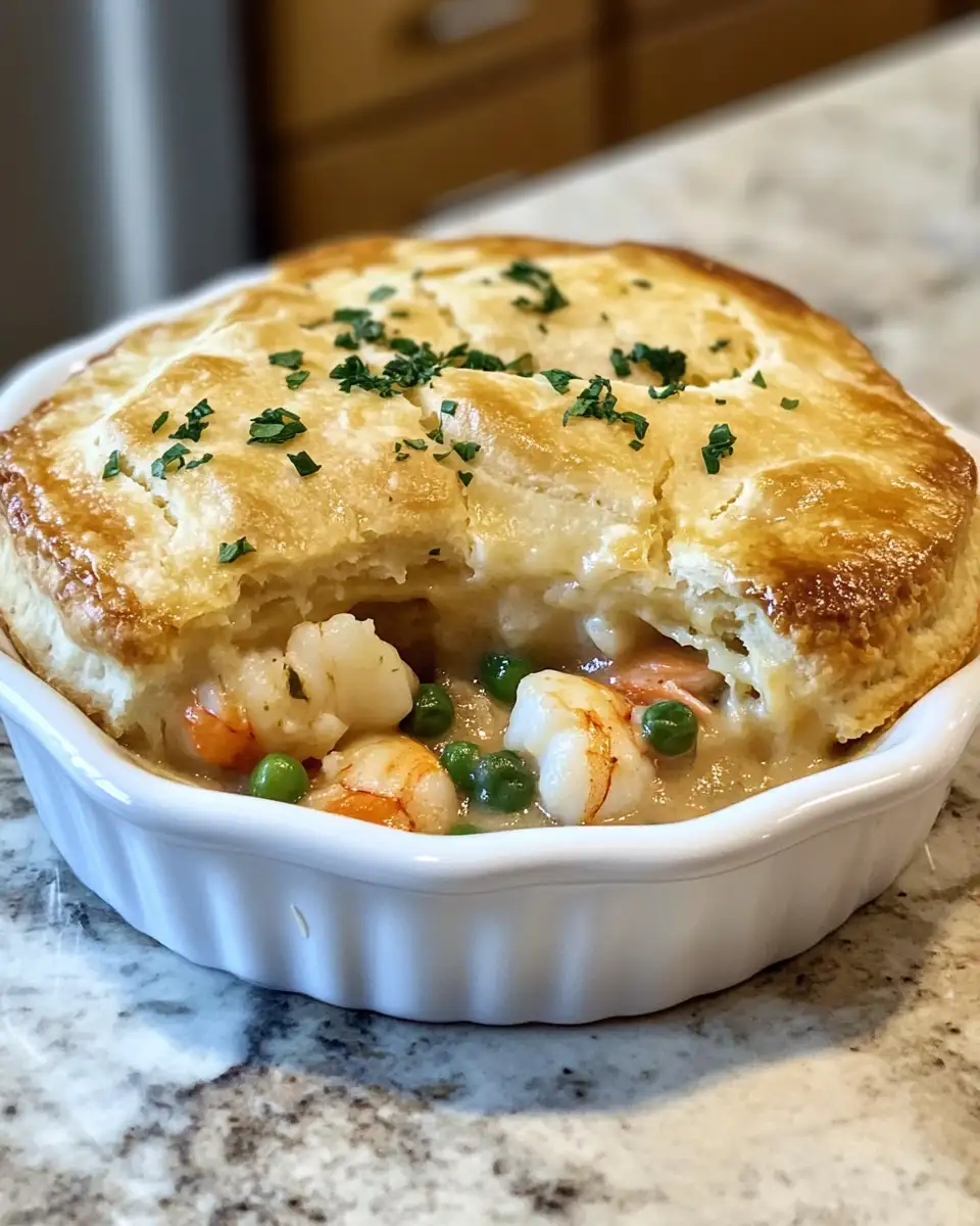 Final dish - Sail into Flavor: Cheddar Bay Biscuit Seafood Pot Pie Delight