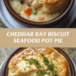 Sail into Flavor: Cheddar Bay Biscuit Seafood Pot Pie Delight