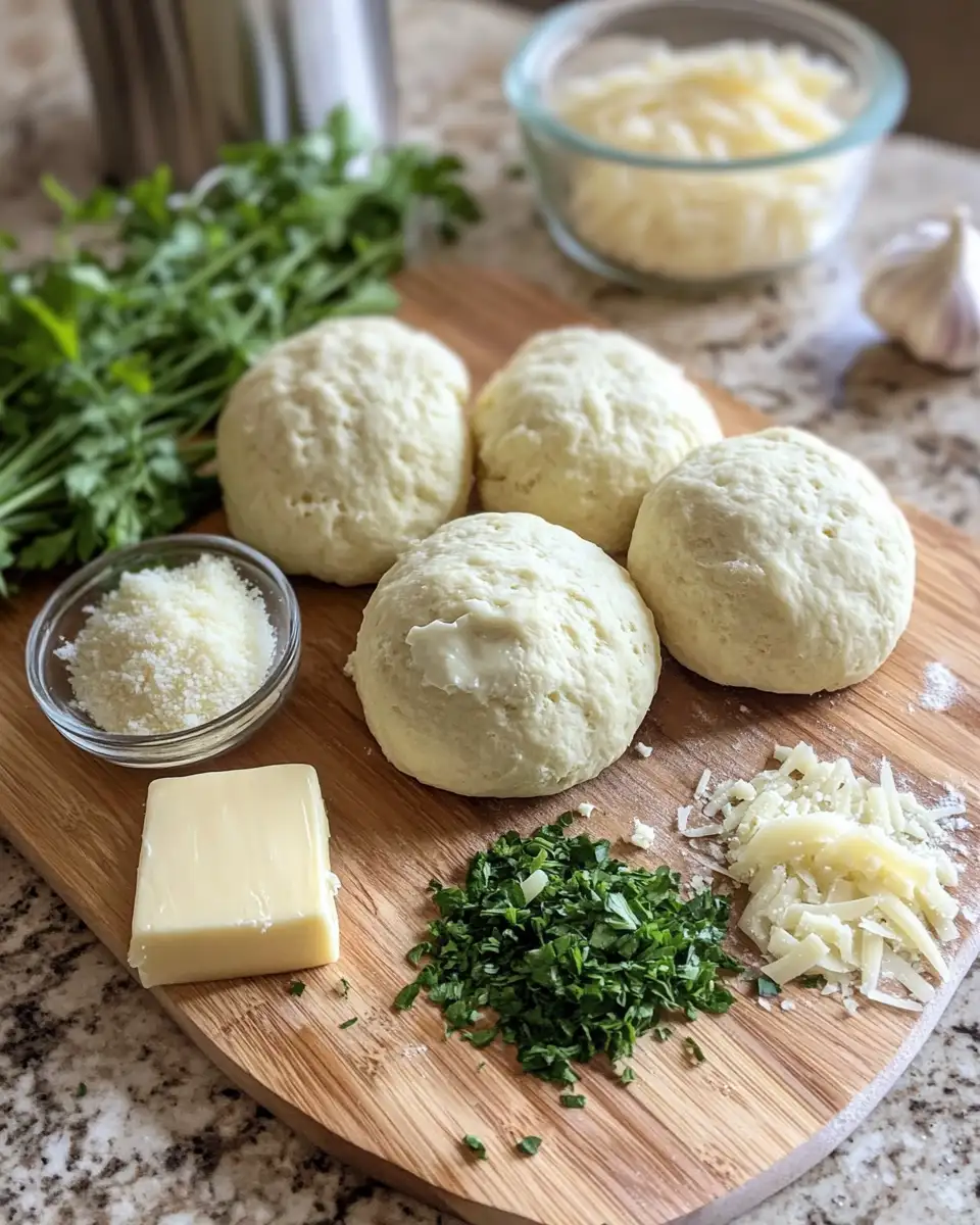 Ingredients for Irresistible Cheesy Garlic Butter Bombs That Will Blow Your Taste Buds Away