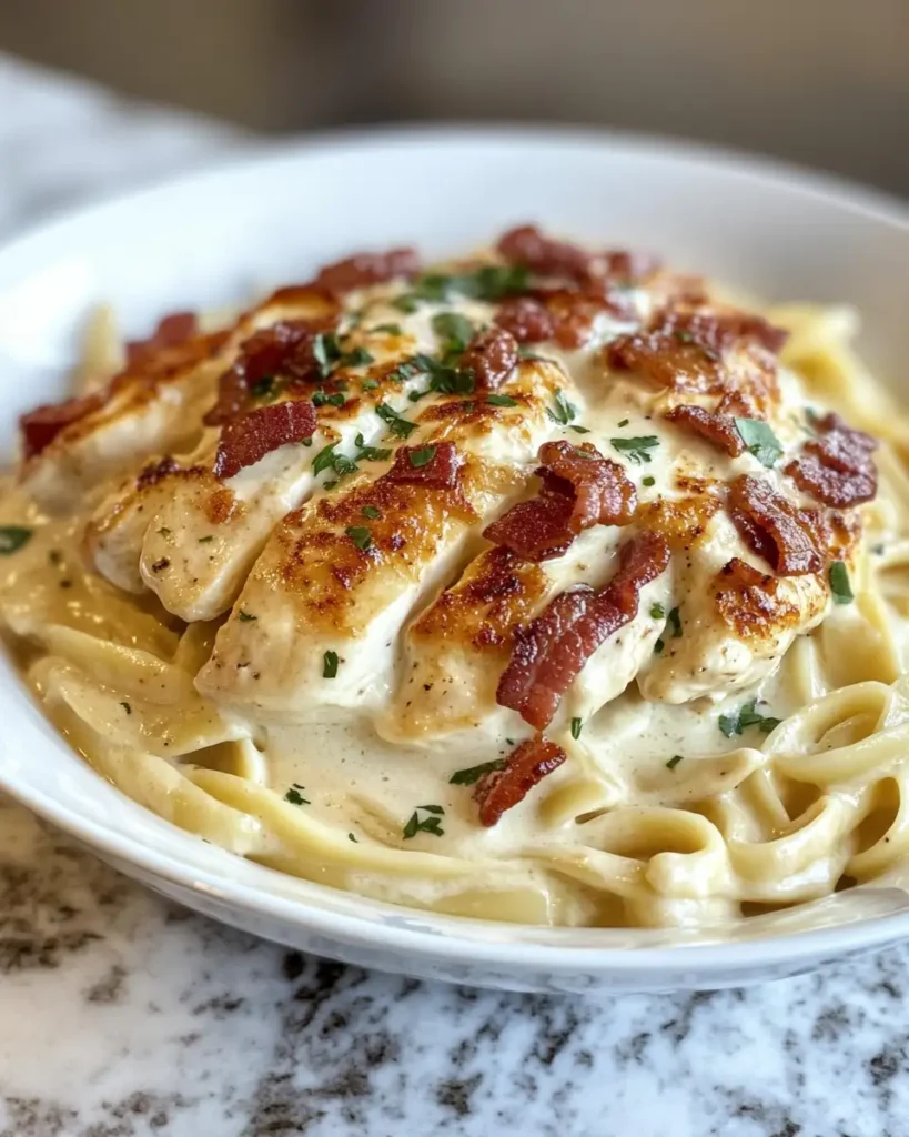 Savor the Ultimate Comfort: Chicken Bacon Ranch Alfredo Delight - Featured Image