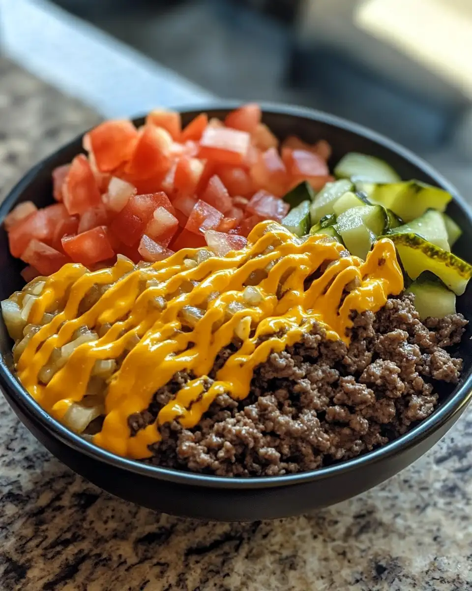 Final dish - Power-Packed High-Protein Cheeseburger Bowls for Guilt-Free Indulgence