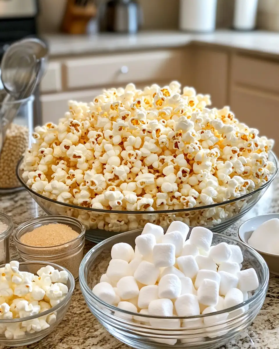 Ingredients for Irresistible Marshmallow Caramel Corn: A Sweet and Crunchy Delight