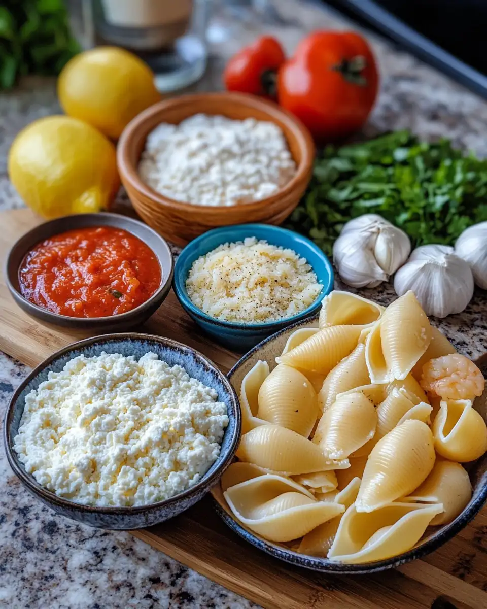 Ingredients for Dive Into Flavor with Irresistible Seafood Stuffed Shells