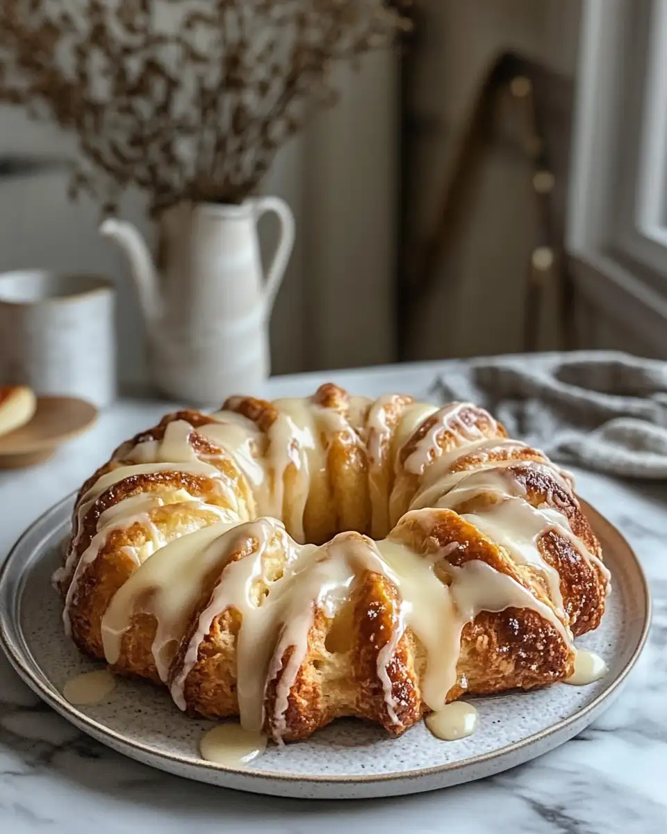 Final dish - Irresistible Apple Kringle with Creamy Vanilla Glaze Recipe