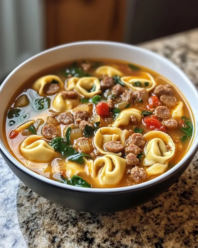 Hearty Autumn Tortellini Soup With Sausage to Warm Your Soul - Featured Image