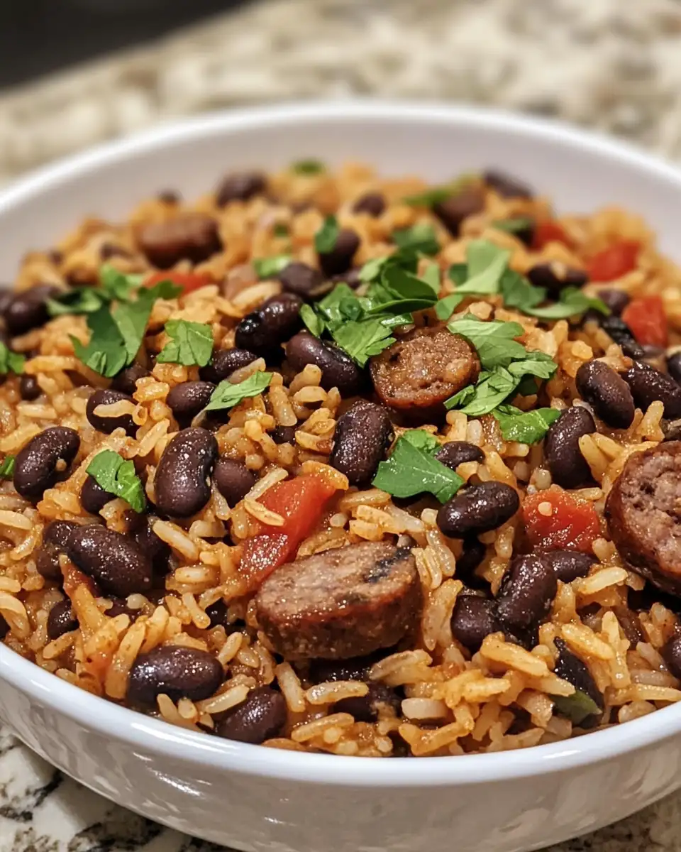 Hearty Black Beans and Rice with Sausage Recipe for a Flavorful Feast - Featured Image