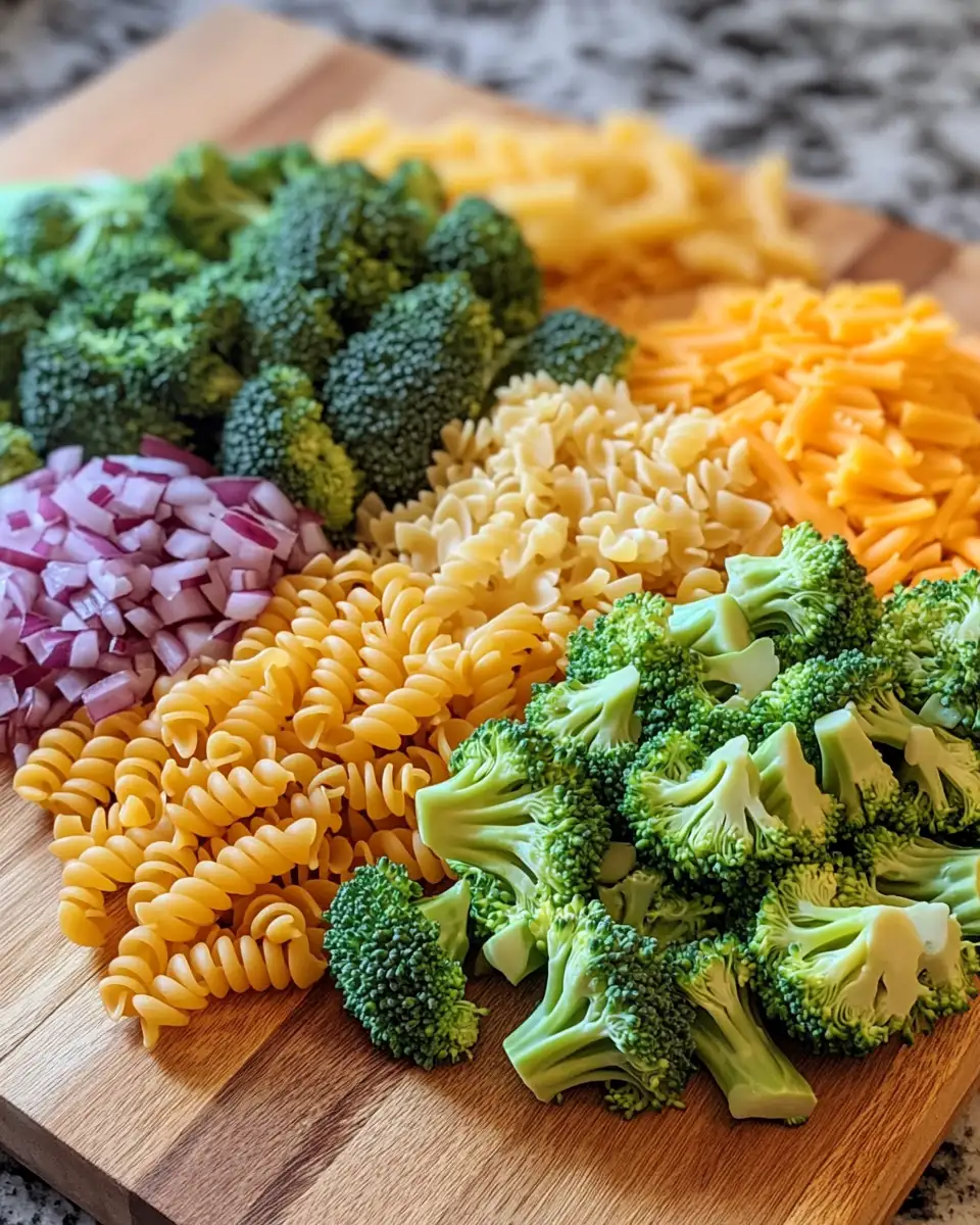 Ingredients for Fresh and Flavorful Broccoli Pasta Salad Recipe You’ll Love