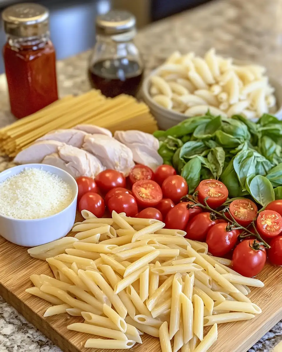 Ingredients for Irresistible Bruschetta Chicken Pasta Recipe You Need to Try