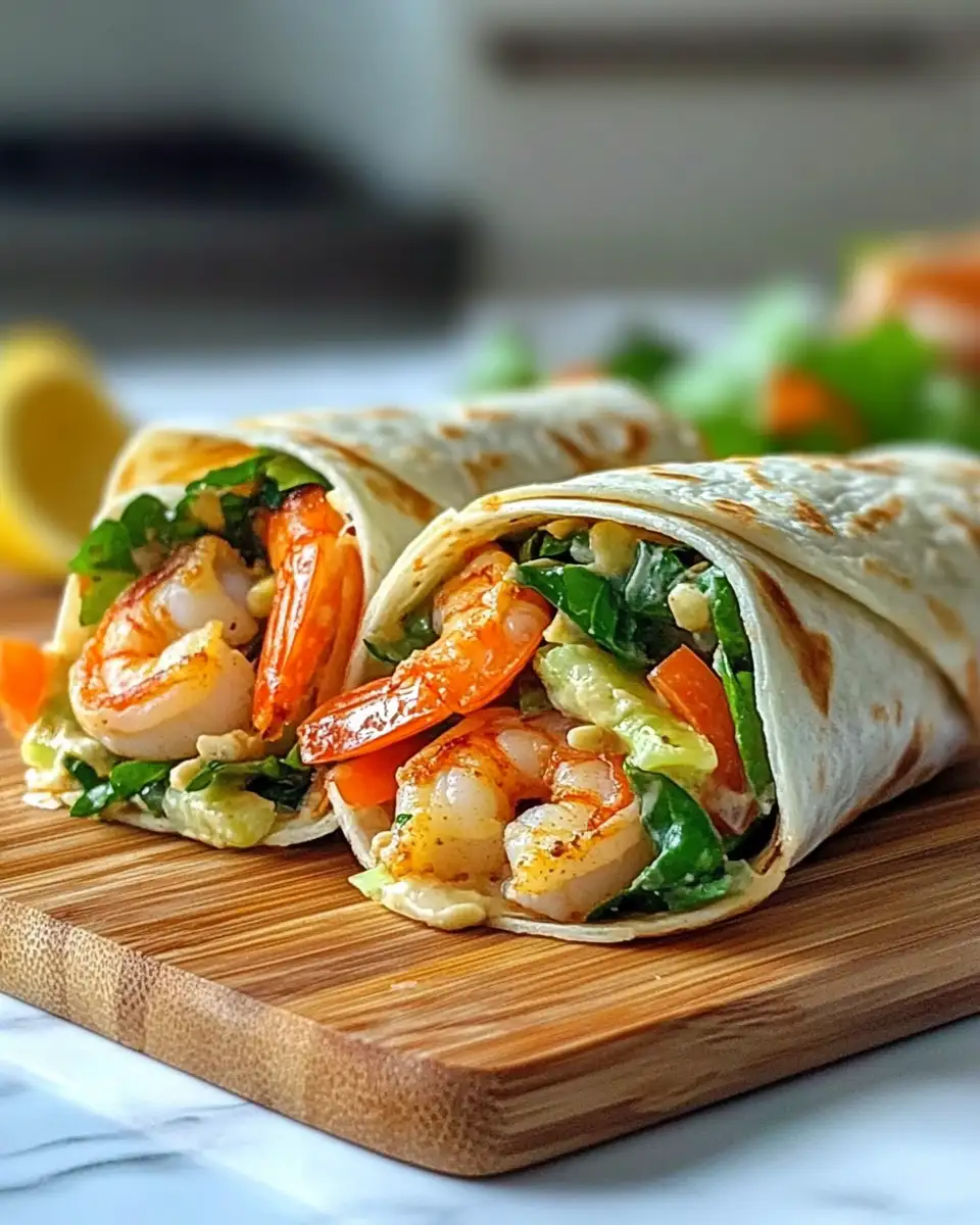 Final dish - Fresh and Flavorful Caesar Salad Shrimp Wraps You Need to Try