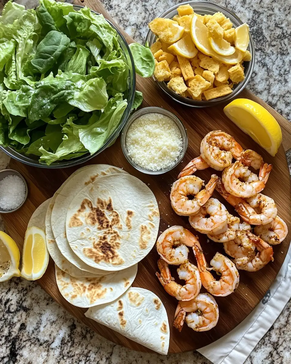 Ingredients for Fresh and Flavorful Caesar Salad Shrimp Wraps You Need to Try