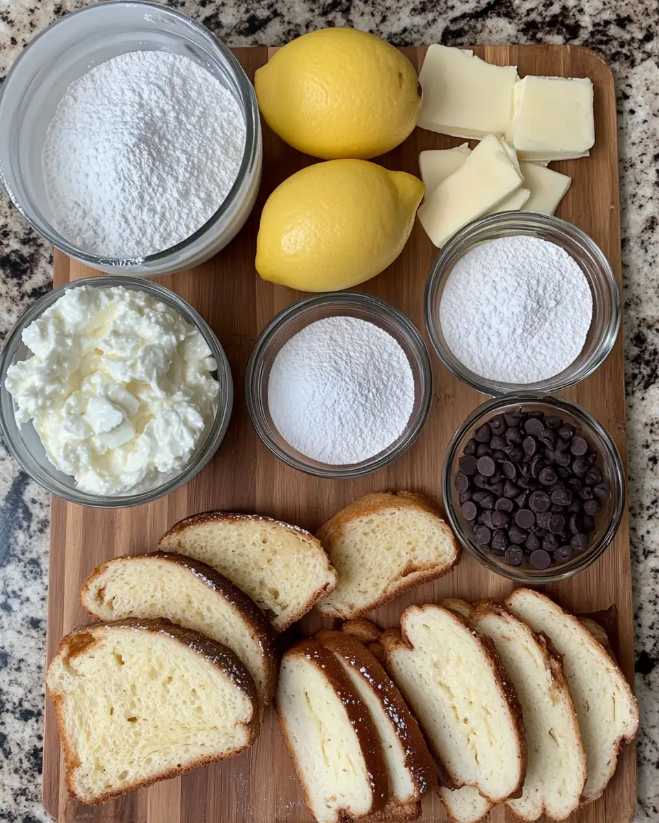 Ingredients for Decadent Delight Cannoli French Toast Recipe to Sweeten Your Morning