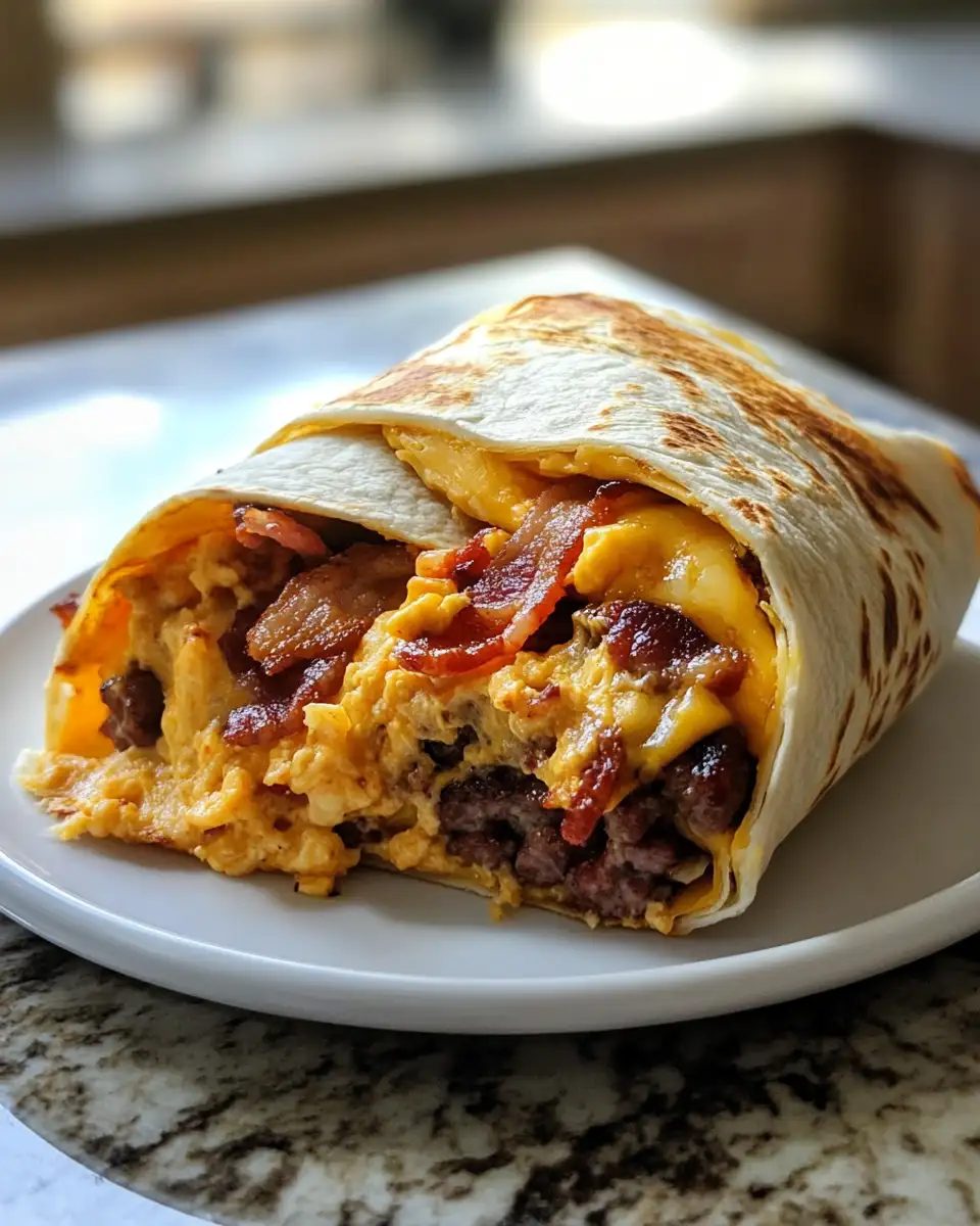 Final dish - Irresistible Cheesy Bacon Burger Wraps You Need to Try Today