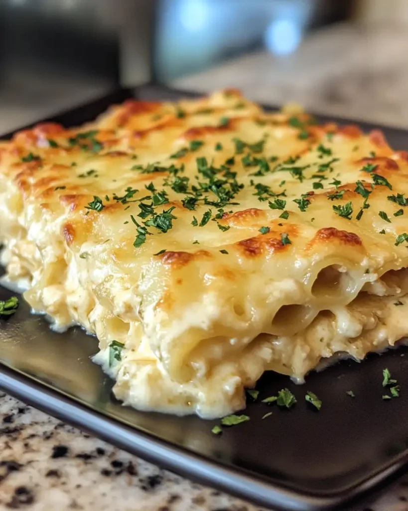 Cheesy Chicken Alfredo Lasagna Rolls Recipe That Will Melt Your Heart - Featured Image