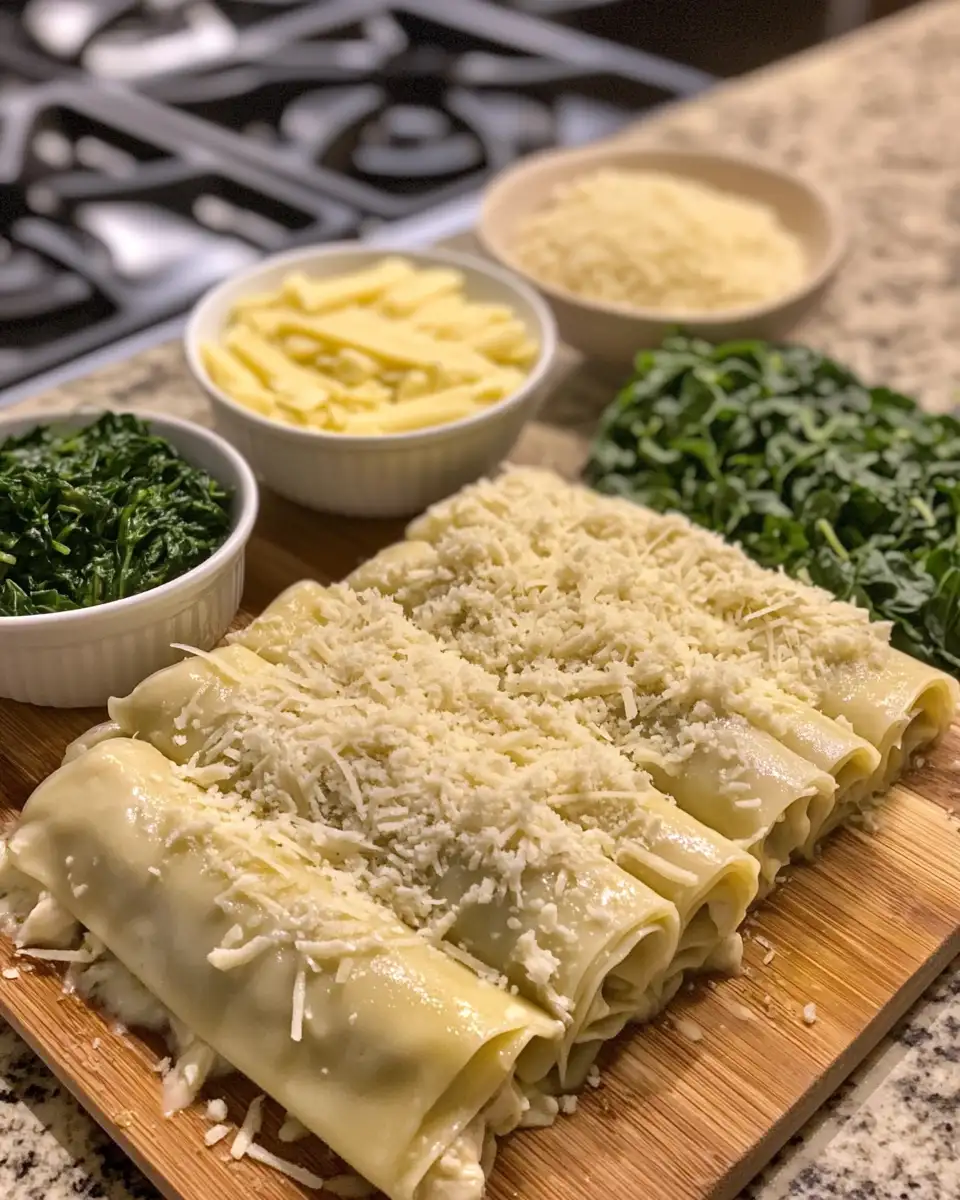 Ingredients for Cheesy Chicken Alfredo Lasagna Rolls Recipe That Will Melt Your Heart
