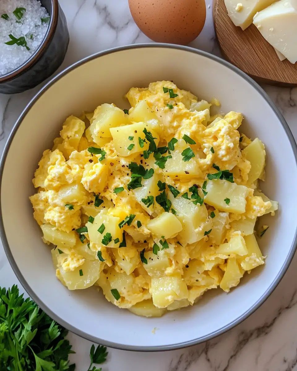 Ingredients for Start Your Morning Right with a Cheesy Potato Egg Scramble