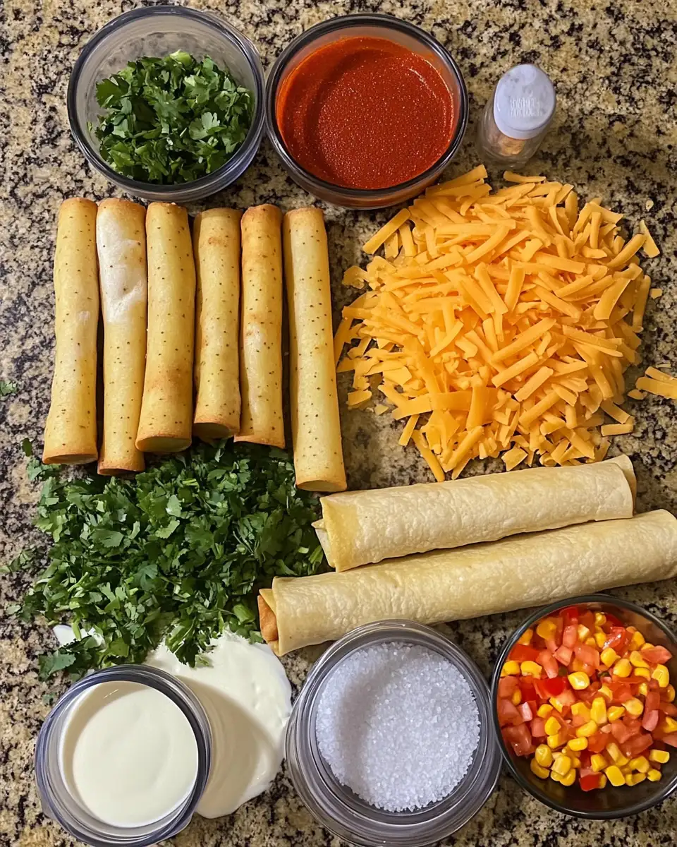 Ingredients for Irresistibly Cheesy Potato Taquitos You Need to Try Tonight
