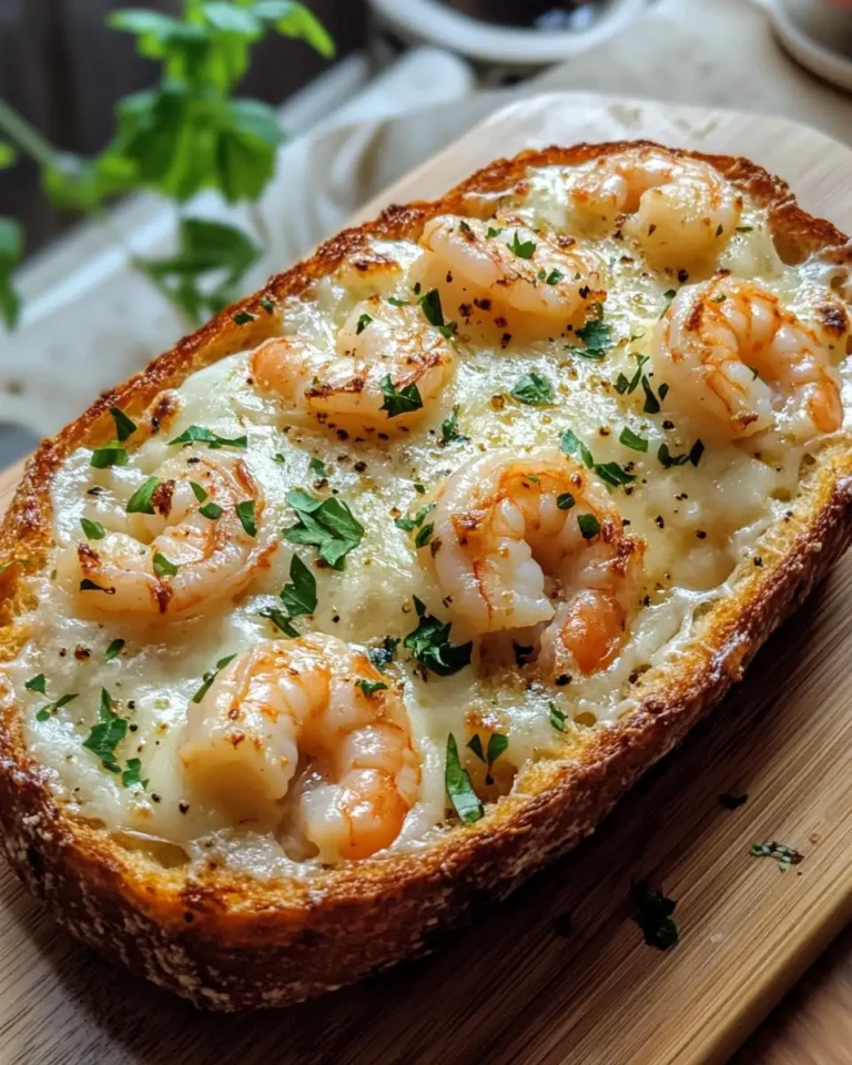 Irresistible Cheesy Shrimp Garlic Bread Recipe That Will Wow Your Taste Buds - Featured Image