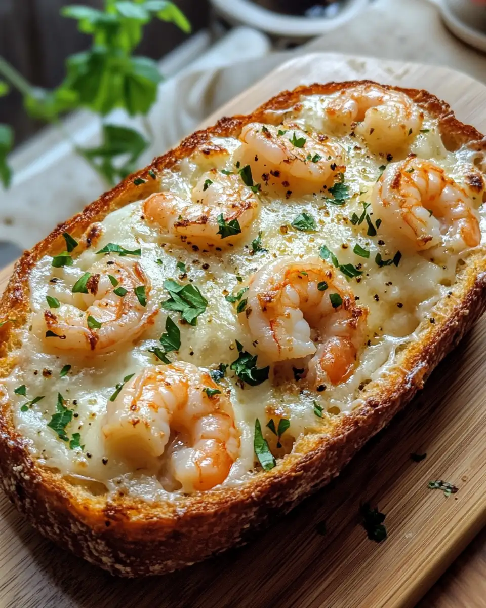 Irresistible Cheesy Shrimp Garlic Bread Recipe That Will Wow Your Taste Buds - Featured Image