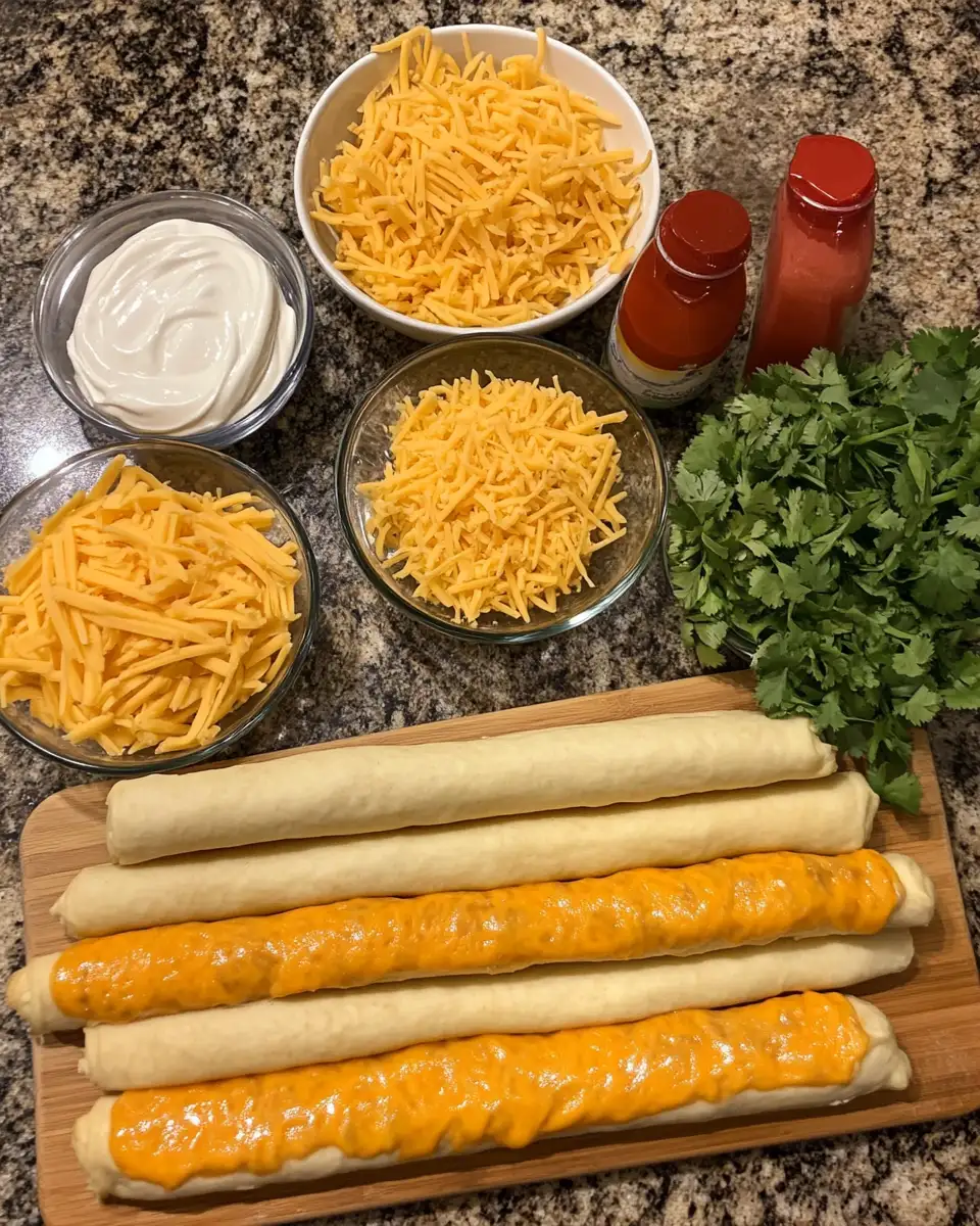 Ingredients for Melt-In-Your-Mouth Cheesy Taco Sticks You Have to Try