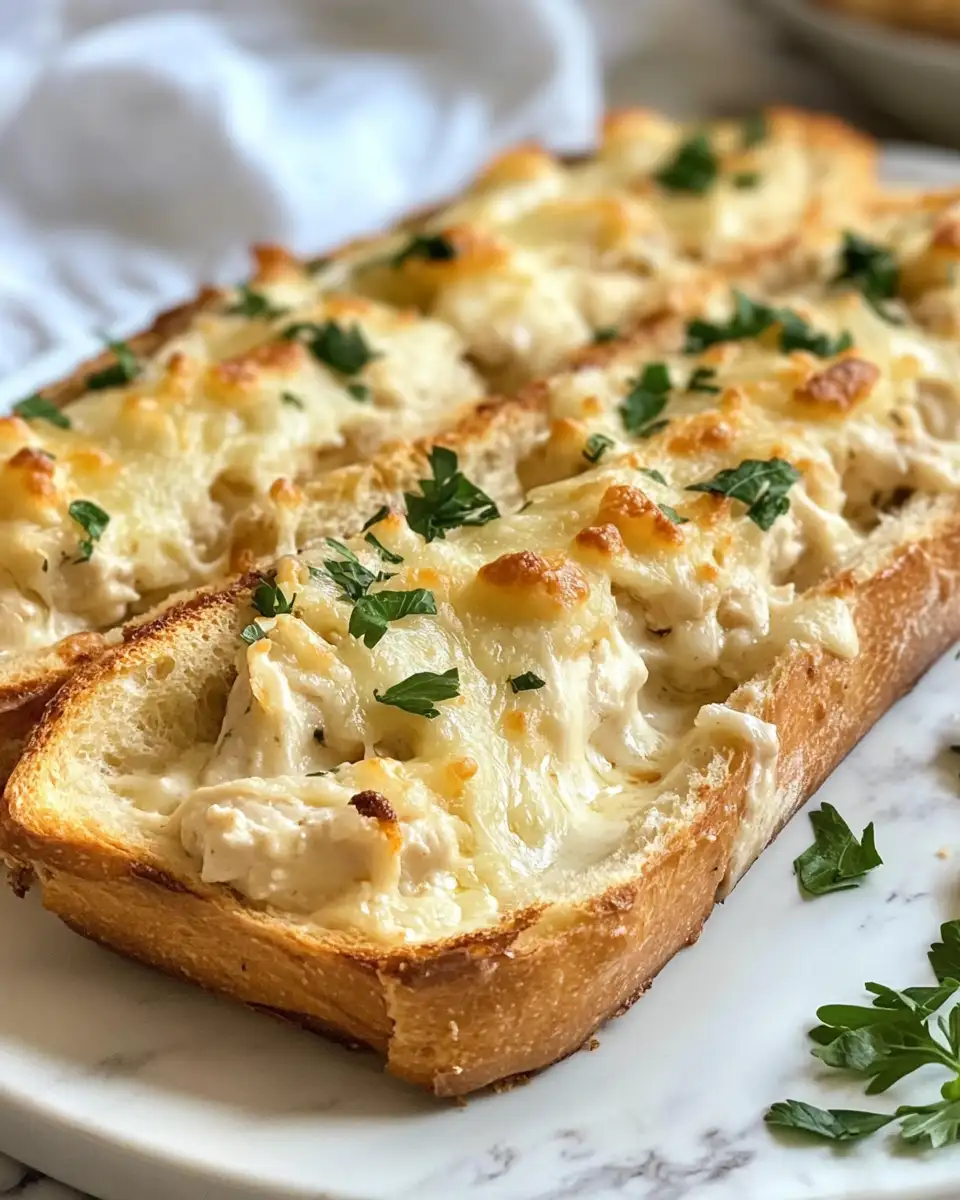 Irresistible Chicken Alfredo Garlic Bread Recipe You Need to Try - Featured Image