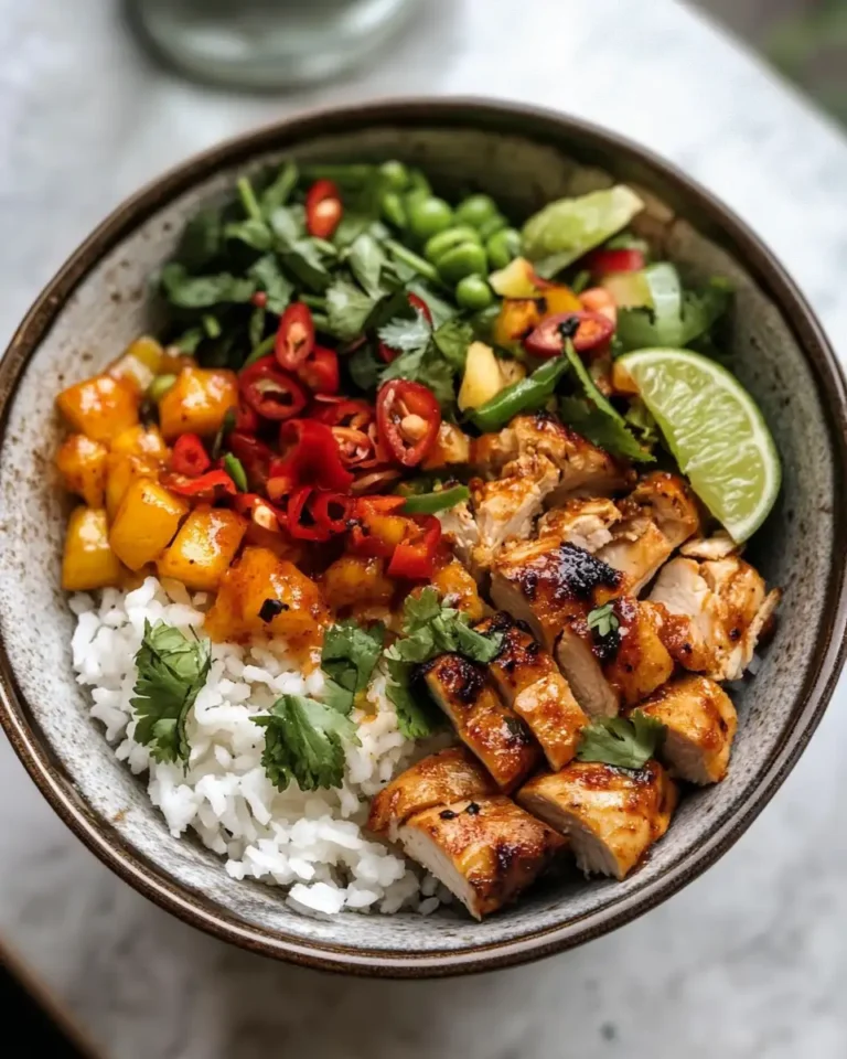Spice Up Your Dinner with a Chili Chicken Bowl and Coconut Lime Drizzle - Featured Image