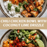 Spice Up Your Dinner with a Chili Chicken Bowl and Coconut Lime Drizzle