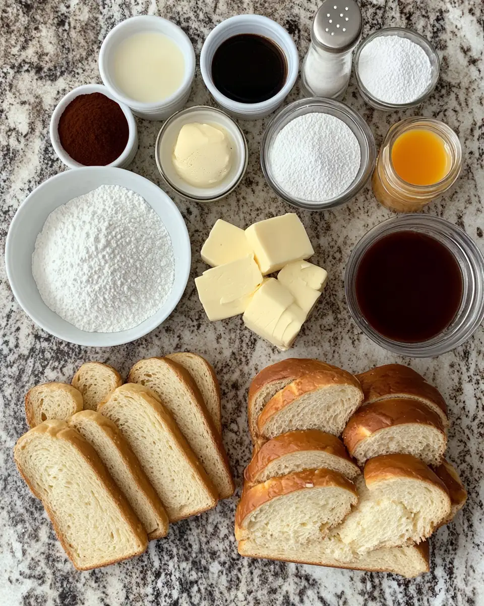 Ingredients for Indulge in the Ultimate Churro Stuffed French Toast Delight