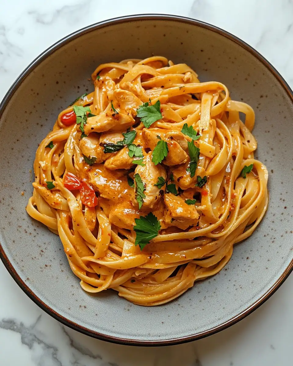 Final dish - Cowboy Butter Chicken Pasta Linguine Recipe That’s Packed with Flavor