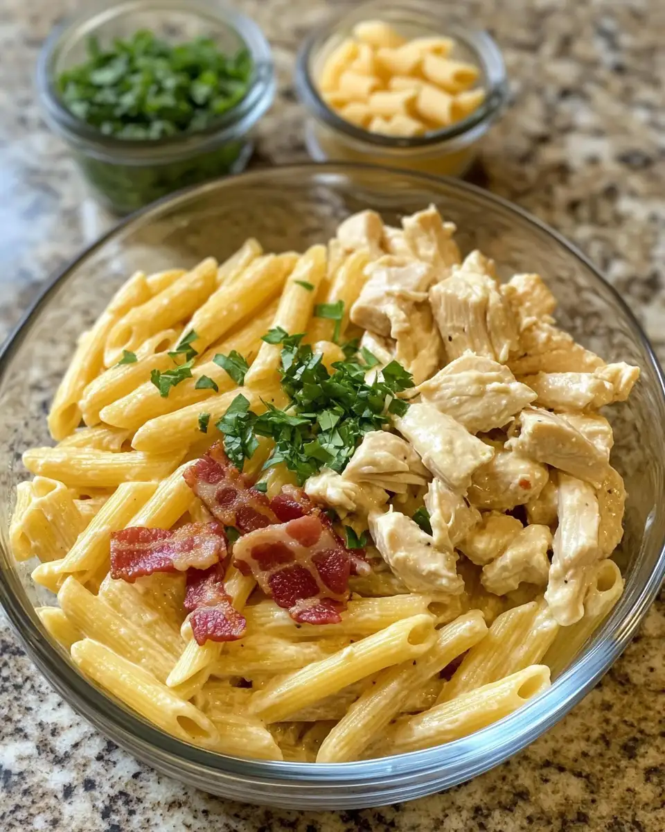Ingredients for Irresistibly Creamy Chicken Bacon Ranch Pasta Recipe You Need to Try