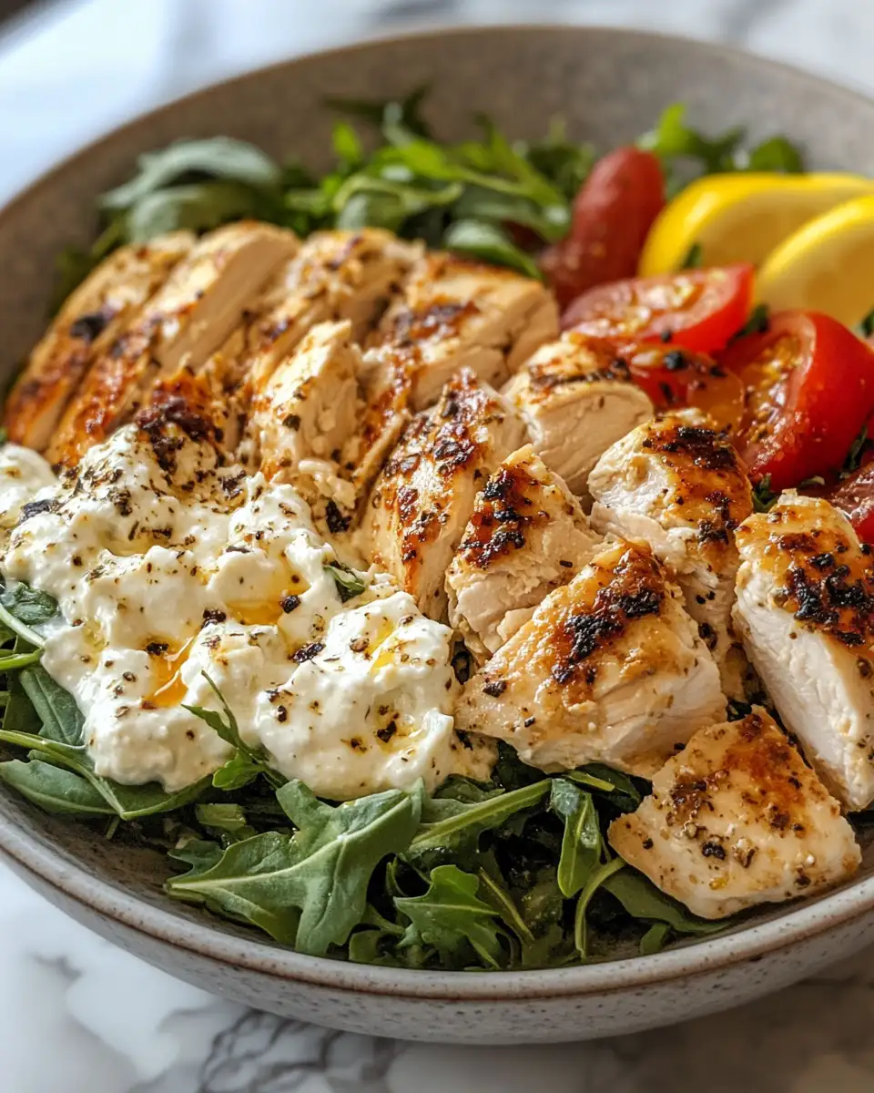 Final dish - Irresistible Creamy Chicken Bowls with Tangy Feta Sauce Recipe