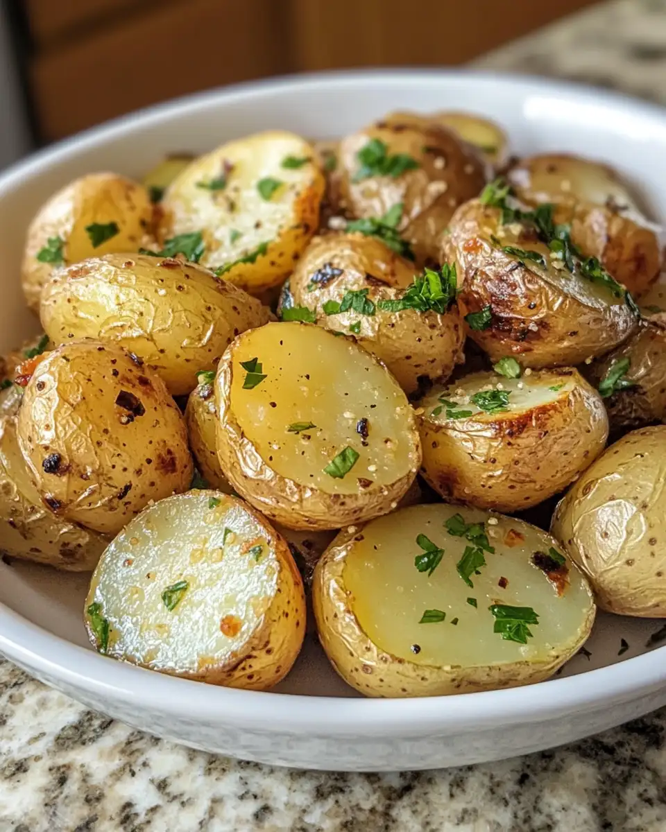 Final dish - Irresistible Creamy Garlic Baby Potatoes That Melt in Your Mouth