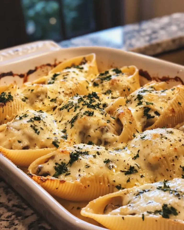 Indulge in Creamy Garlic Mushroom Stuffed Shells for the Ultimate Comfort Meal - Featured Image