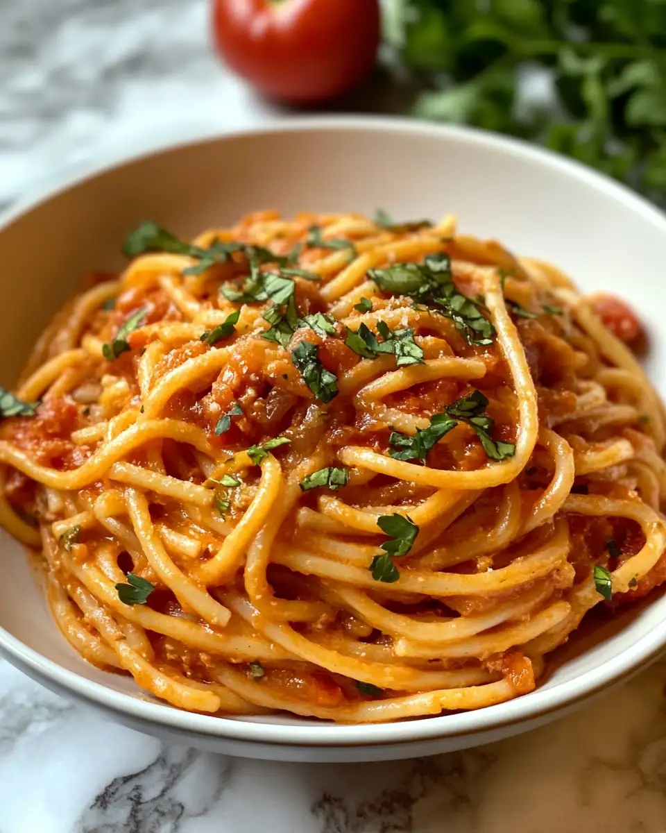 Final dish - Indulge in the Ultimate Creamy Garlic Tomato Pasta Delight