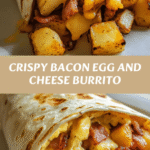 Ultimate Crispy Bacon Egg and Cheese Burrito with Perfectly Seasoned Potatoes