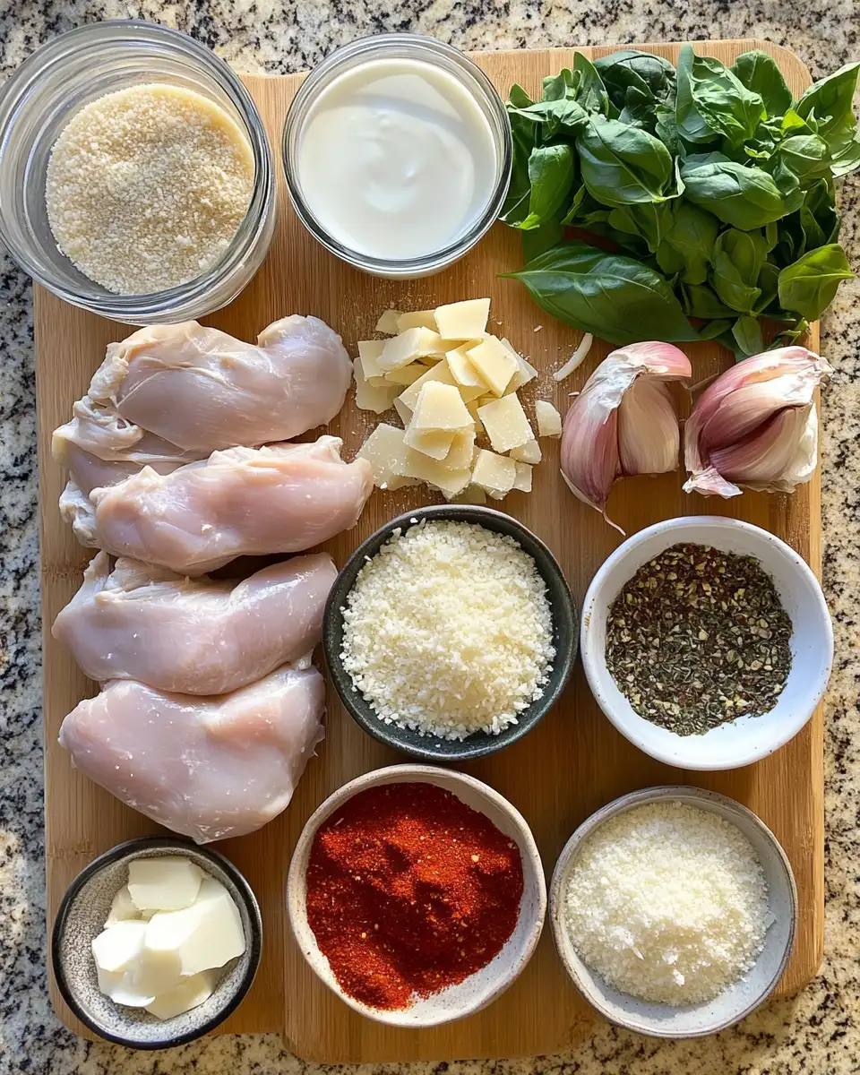 Ingredients for Cozy Up with Crock Pot Creamy Chicken Parmesan Soup