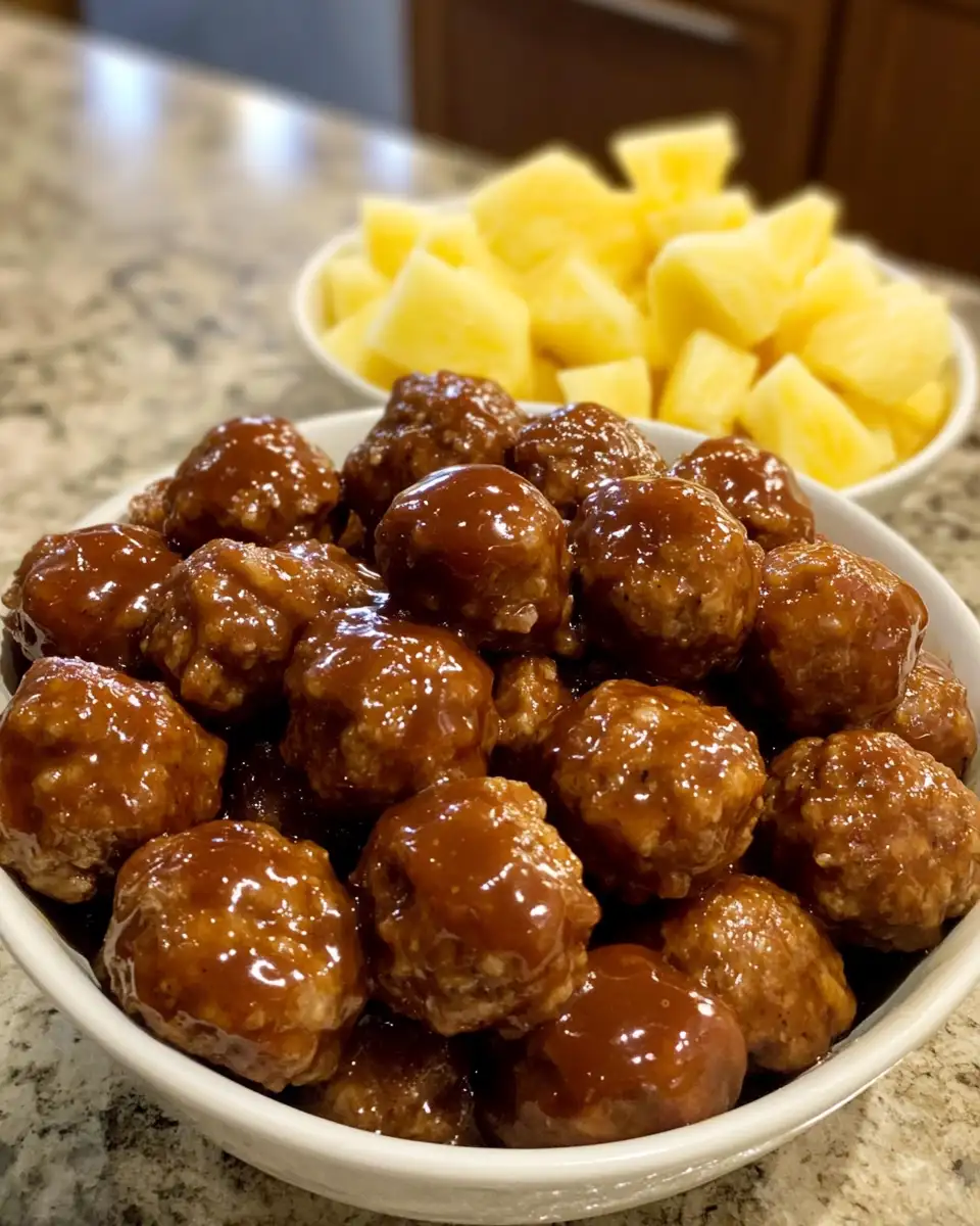 Ingredients for Sweet and Savory Crockpot Hawaiian Meatballs Recipe You’ll Love