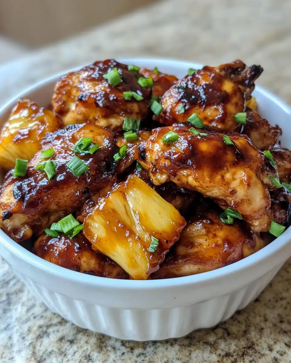 Final dish - Sweet and Savory Crockpot Pineapple BBQ Chicken Recipe