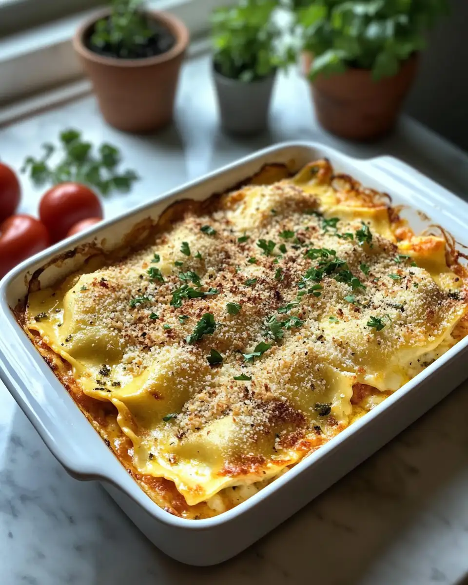 Final dish - Ultimate Comfort Food Easy Cheesy Baked Ravioli Recipe