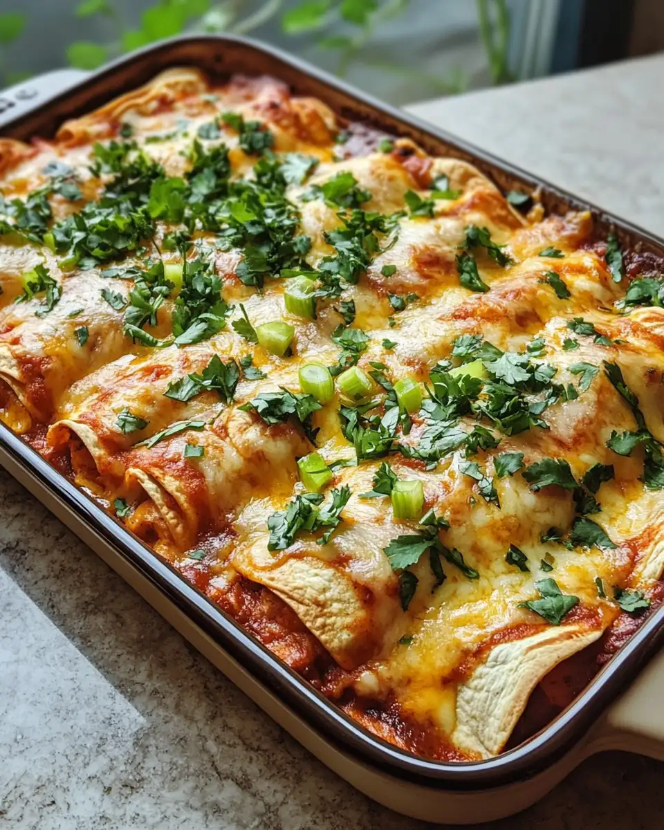 Final dish - Deliciously Simple Easy Chicken Enchiladas You Can Make Tonight
