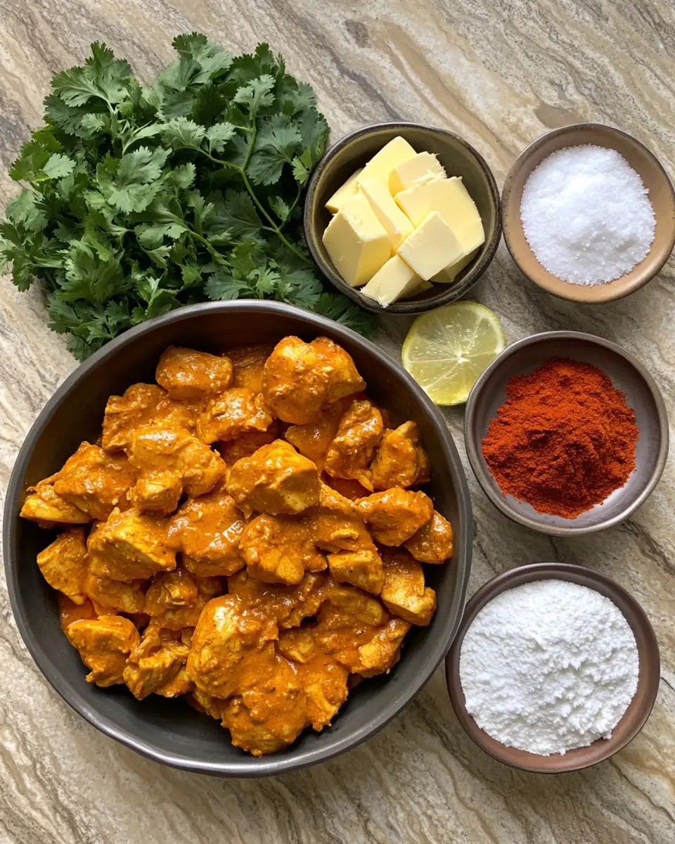 Ingredients for Easy Homemade Butter Chicken Recipe You Can Whip Up Tonight
