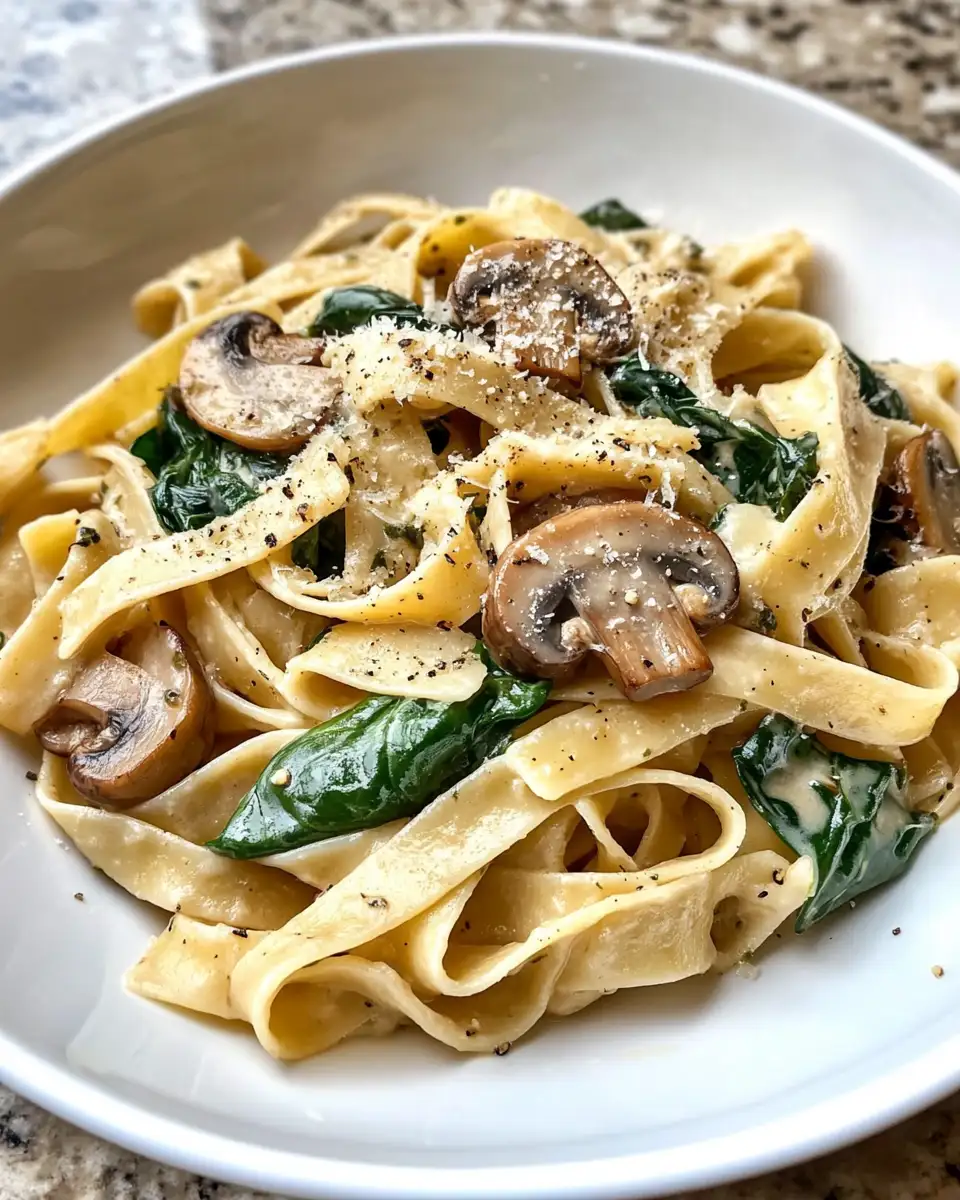 Easy Spinach Mushroom Pasta Recipe for Quick and Delicious Meals - Featured Image