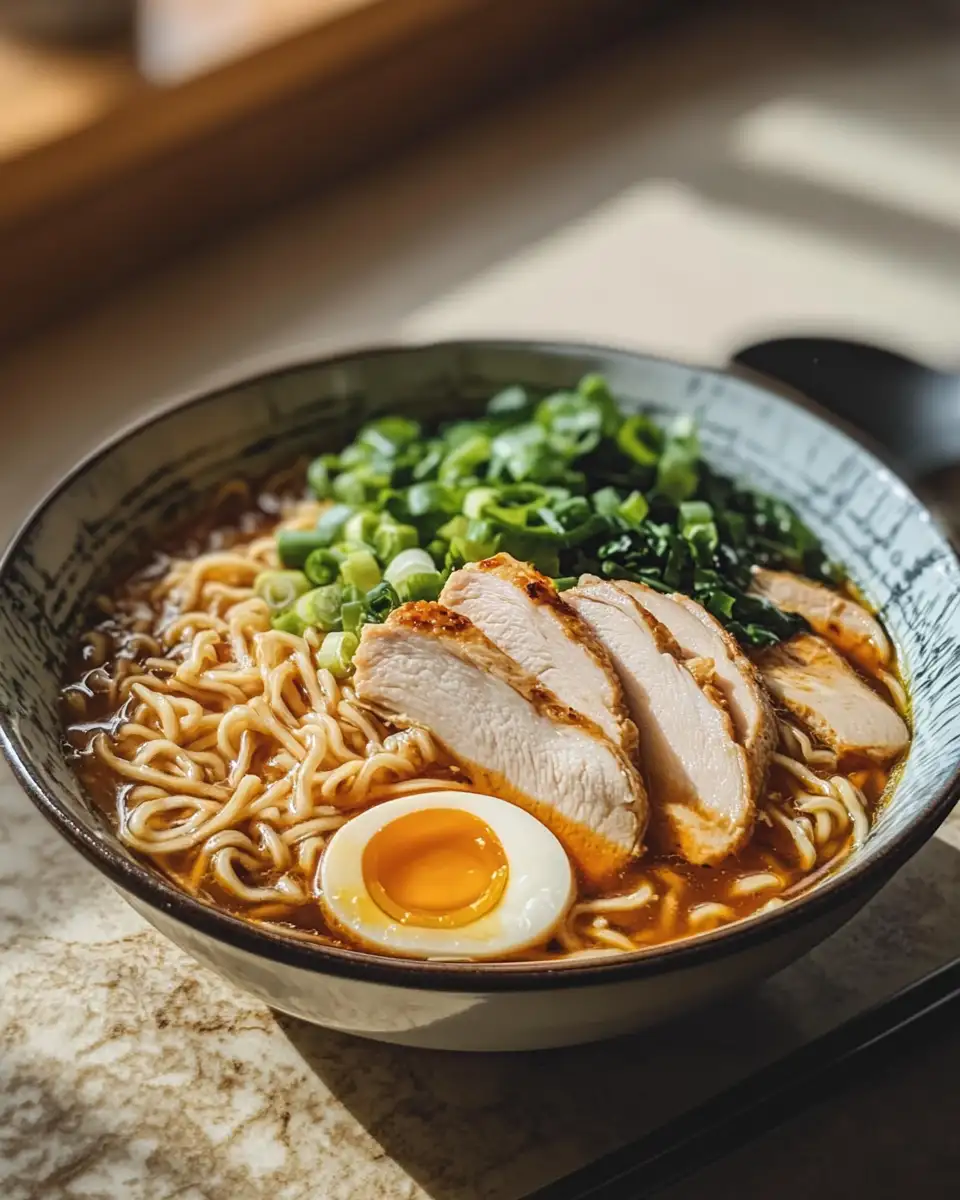 Final dish - Unleash the Heat with Fiery Chicken Ramen That Ignites Your Taste Buds