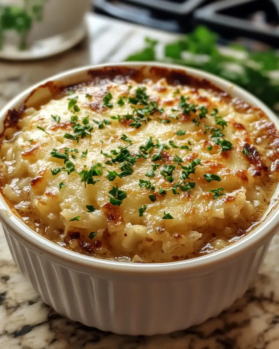 Final dish - Comfort in a Bowl French Onion Soup Rice Recipe You Need to Try