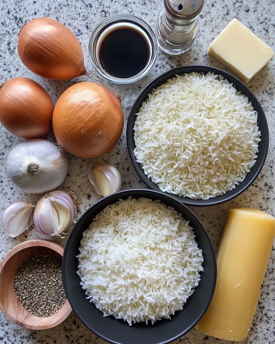 Ingredients for Comfort in a Bowl French Onion Soup Rice Recipe You Need to Try