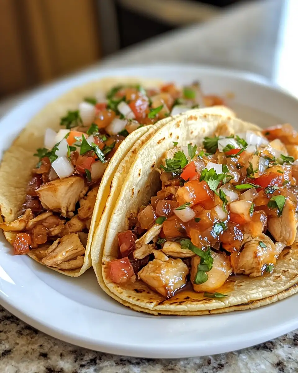 Final dish - Irresistible Garlic Butter Honey BBQ Chicken Tacos You Need to Try