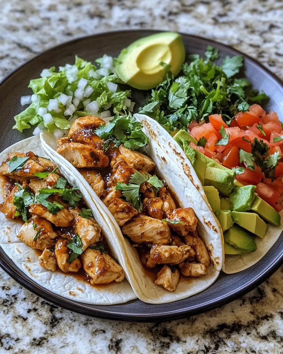 Ingredients for Irresistible Garlic Butter Honey BBQ Chicken Tacos You Need to Try
