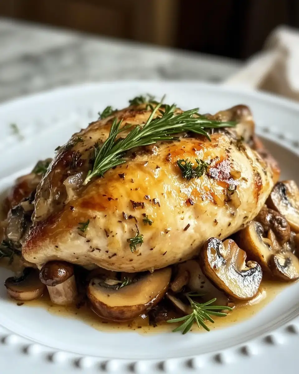 Final dish - Irresistible Garlic Butter Mushroom Stuffed Chicken Recipe You Need to Try
