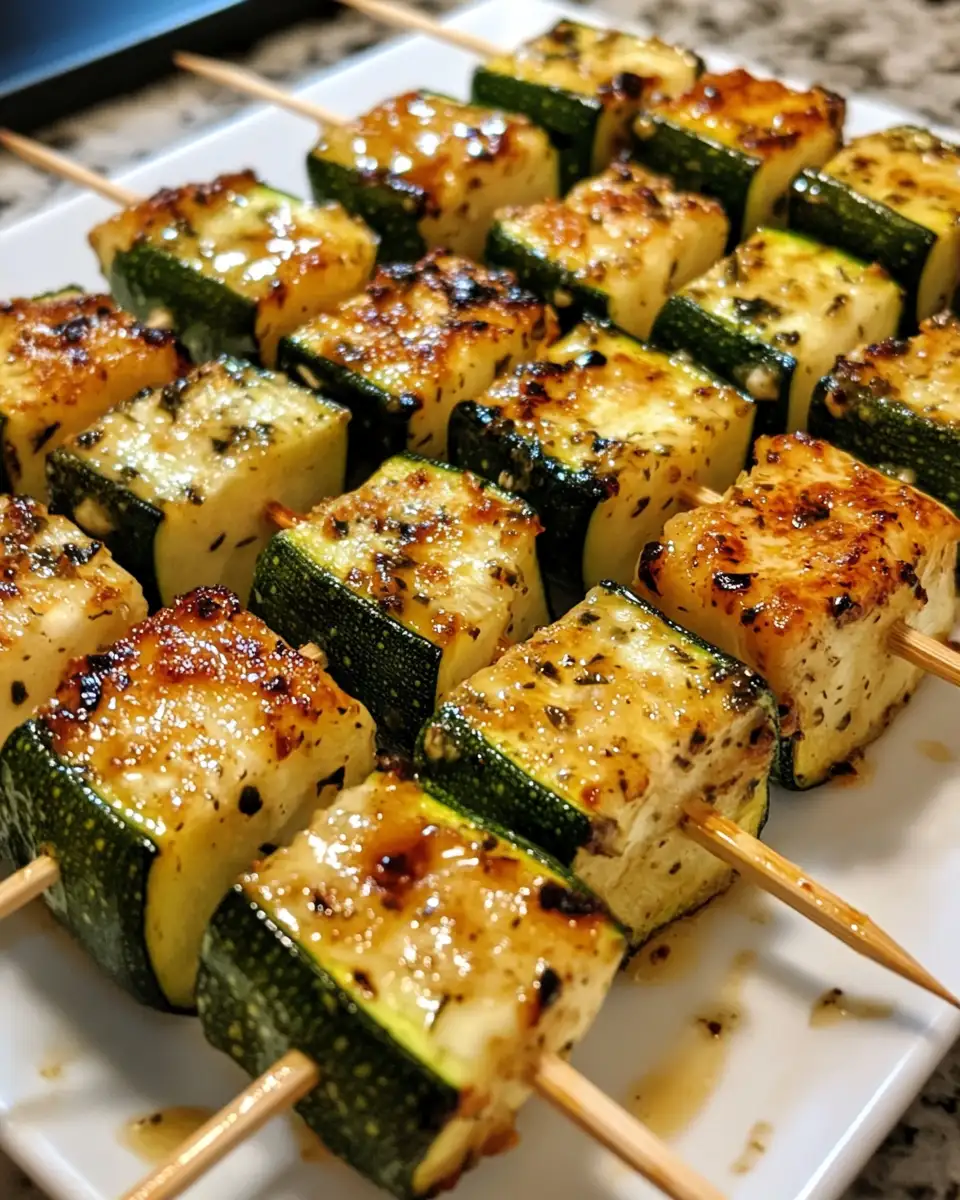 Final dish - Irresistible Garlic Butter Zucchini Skewers You Need to Try